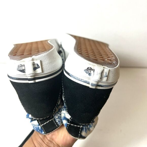 Vans Sk8-Hi Black Suede Canvas Floral Sneaker Women 7.5 Lace Up Skate Shoe Men 6 - Picture 8 of 11